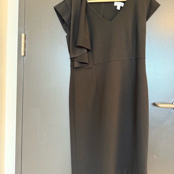 Scapa Lauren Perre M Asymmetrical shoulder Black Dress EUC vintage - Picture 3 of 14